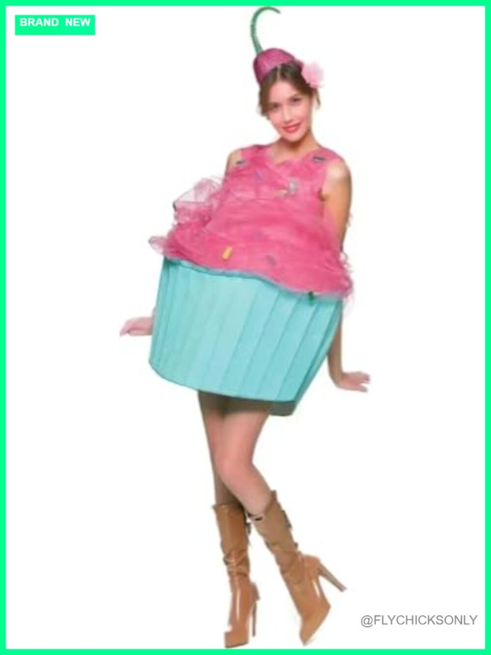 Women Cupcake Halloween Cosplay Costume Dress with Headband One Size